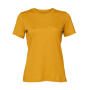 Women's Relaxed CVC Jersey Short Sleeve Tee - Heather Mustard - XL