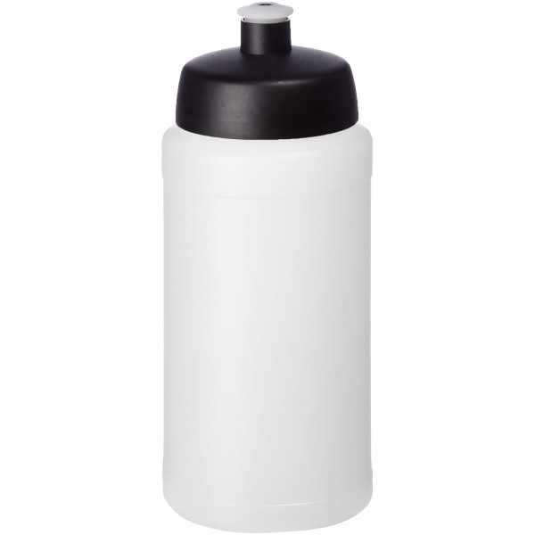 Baseline® Plus 500 ml bottle with sports lid - Solid black/Transparent white