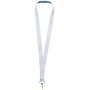 Lanyard met 1 zijde sublimatie voorzien van haak - Wit - 10mm