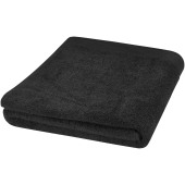 Riley 550 g/m² håndklæde i bomuld 100x180 cm - Ensfarvet sort