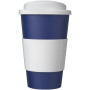 Americano® 350 ml tumbler with grip & spill-proof lid - Blue/White