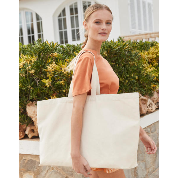 Oversized Canvas Tote Bag - Natural - One Size