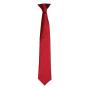 'Colours' Satin Clip Tie, Burgundy, ONE, Premier