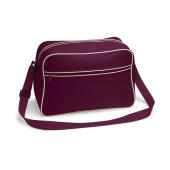 Retro Shoulder Bag - Burgundy/Sand - One Size