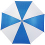 Polyester (190T) paraplu blauw/wit