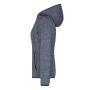 Ladies' Knitted Fleece Hoody - denim-melange/black - S