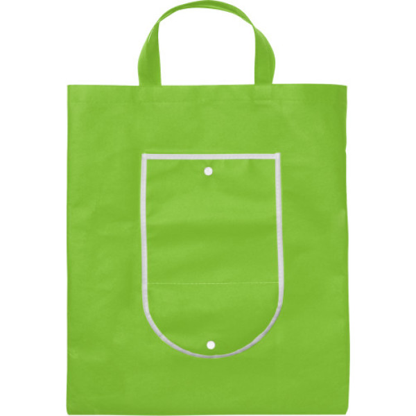 Nonwoven (80 g/m²) foldable shopping bag Francesca lime