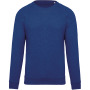 Herensweater BIO ronde hals raglanmouwen Ocean Blue Heather S