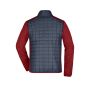 Men's Knitted Hybrid Jacket - red-melange/anthracite-melange - S