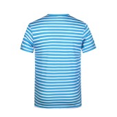 Men's T-Shirt Striped - atlantic/white - 3XL