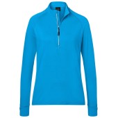 Ladies' Sports  Shirt Half-Zip - bright-blue - XS