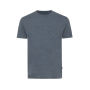 Iqoniq Manuel gerecycled katoen t-shirt ongeverfd, heather navy (M)
