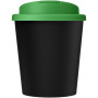 Americano® Espresso Eco 250 ml gerecyclede beker met knoeibestendig deksel - Zwart/Groen