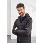 Men's Knitted Hybrid Jacket - grey-melange/anthracite-melange - S