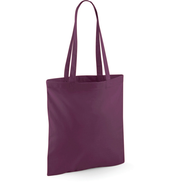 Shopper bag long handles Plum One Size