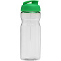 H2O Active® Base 650 ml sportfles met flipcapdeksel - Transparant/Groen