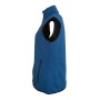 Ladies' Knitted Fleece Vest - royal-melange/red - S