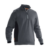 Jobman 5401 Halfzip sweatshirt do.grijs/zwa xl