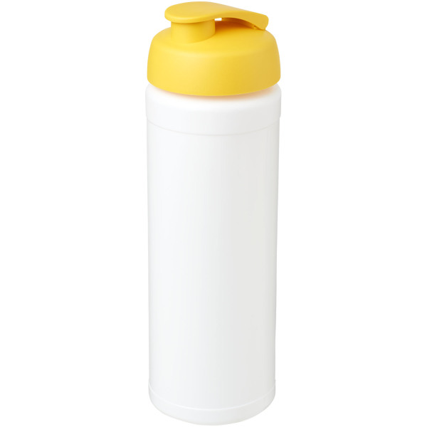 Baseline® Plus grip 750 ml flip lid sport bottle - White/Yellow