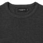 RUS Men Crew Neck Knitted Pullover, Charcoal Marl, 4XL
