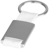 Alvaro nyckelring med tyg - Vit/Silver