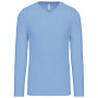 T-shirt V-hals lange mouwen Sky Blue XL