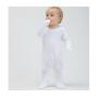 BABY ENVELOPE SLEEPSUIT WITH SCRATCH MITTS, WHITE, 00/03M, BABYBUGZ