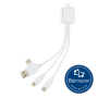 6-in-1 antimicrobial cable, white