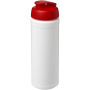 Baseline® Plus 750 ml flip lid sport bottle - White/Red