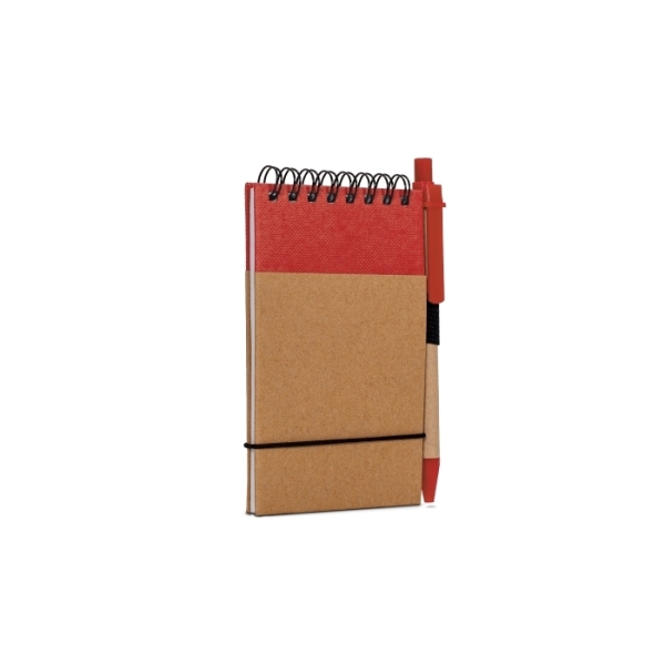 Reporter notebook recycled paper with pen