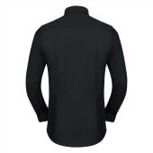 Men's L/S Tail. Button-Down Oxford Shirt, Black, 4XL, RUS