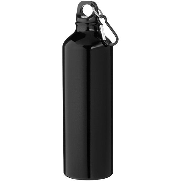 Oregon 770 ml aluminium water bottle with carabiner - Solid black