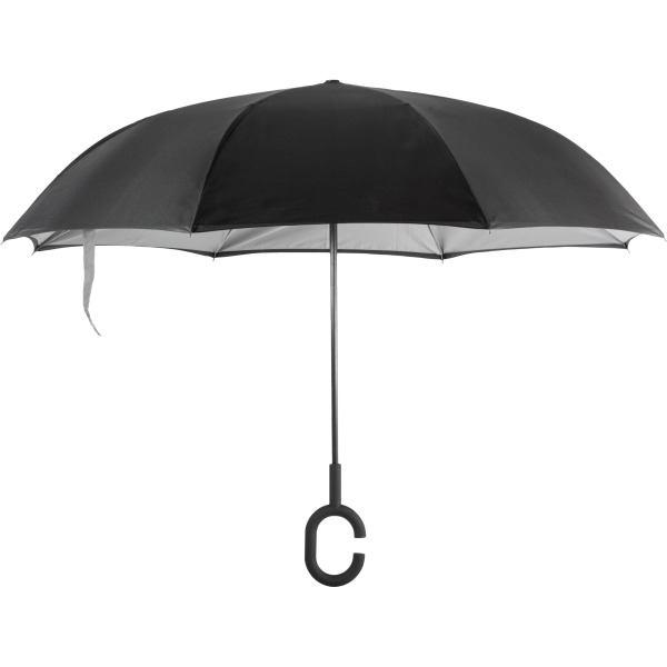 Omgekeerde, handenvrije paraplu Black / Slate Grey One Size