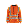 Hooded Sweatshirt met rits High Vis