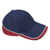 Teamwear Competition Cap - French Navy/Classic Red/White - One Size