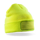 Double Knit Thinsulate™ Printers Beanie - Fluorescent Yellow - One Size