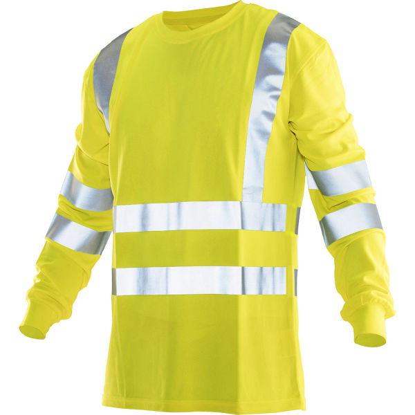 Jobman 5593 Hi-vis long sleeve t-shirt geel xs