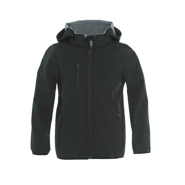 *Basic Softshell jacket junior zwart 130-140