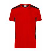 Men`s Workwear T-Shirt - STRONG - - red/black - 6XL