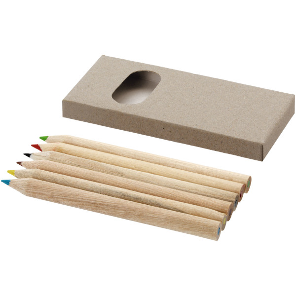 Ayola 6-piece coloured pencil set - Light grey