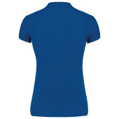 BIO piqué damespolo korte mouwen Ocean Blue Heather XXL