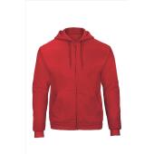 B&C ID.205 Hooded Full Zip Sweatshirt 50/50, Red, XL