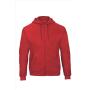 B&C ID.205 Hooded Full Zip Sweatshirt 50/50, Red, XL