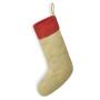 Jute Stocking, Natural/Red, ONE, Brand Lab