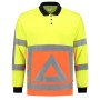 Poloshirt Verkeersregelaar Lange Mouw 203002 Fluor Orange-Yellow XS