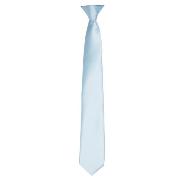 'Colours' Satin Clip Tie, Light Blue, ONE, Premier