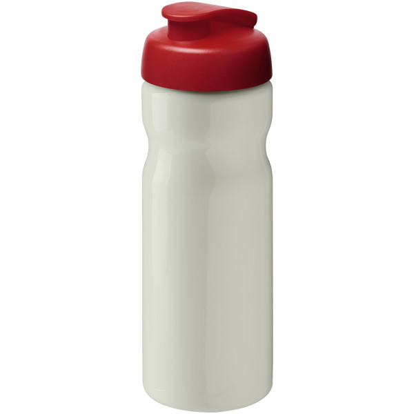 H2O Active® Eco Base 650 ml flip lid sport bottle - Ivory white/Red