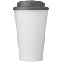 Americano® Eco 350 ml gerecyclede beker met spill-proof deksel - Grijs/Wit