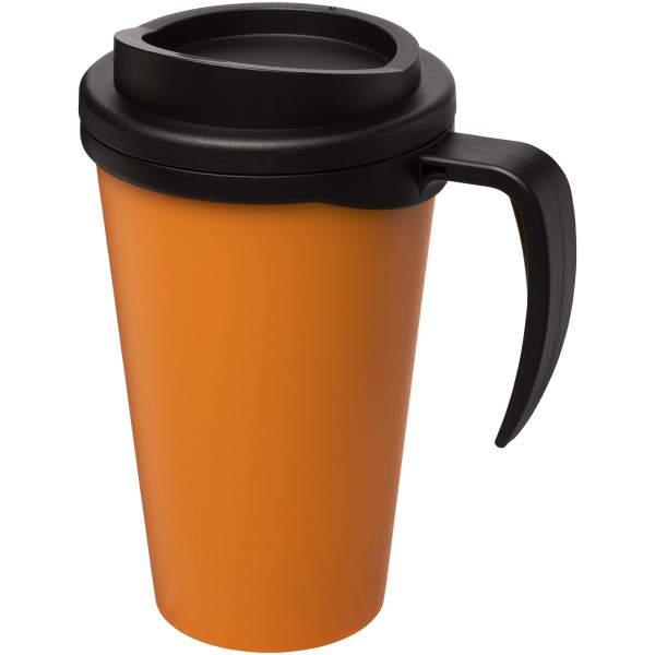 Americano® Grande 350 ml insulated mug - Orange/Solid black