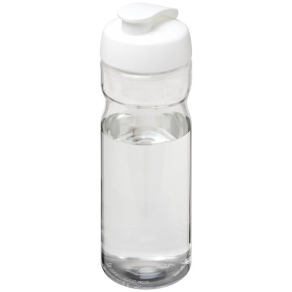 H2O Active® Base 650 ml sportfles met flipcapdeksel - Transparant/Wit